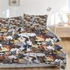 3Pcs Dogs, Pet Print Printed Bedding Set, Breathable And Soft,(Includes 1 Duvet Cover And 2 Pillowcases, Quilt Not Included) Yy250815176
