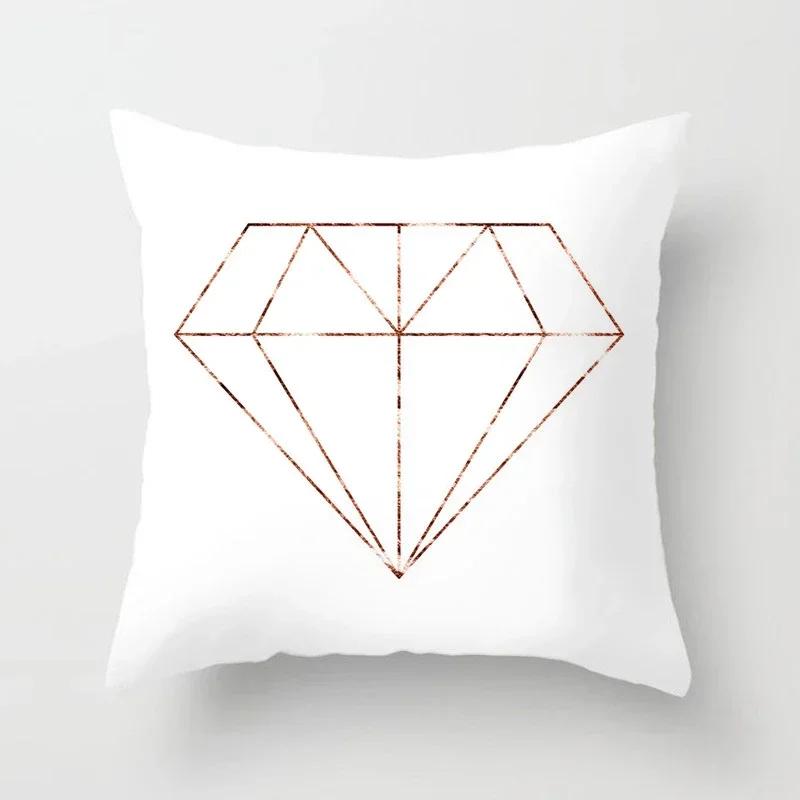 Pink Tropic Pineapple Throw Pillow Covers Geometric Nordic Glitter Polyester Pillow Case Sofa Home Decor Cushion Covers 45X45Cm
