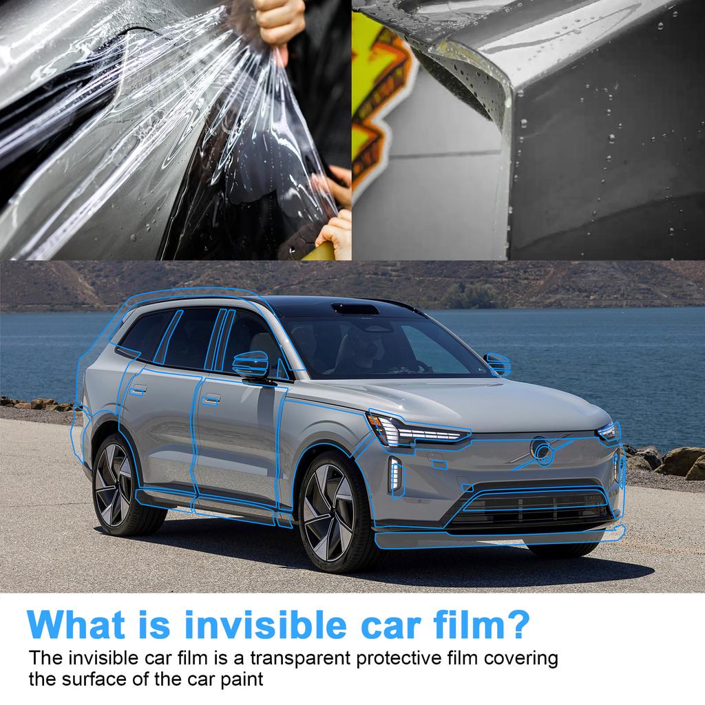 Paint Protection Film for Volvo EX90 2025 - TPU Clear Headlight, Rearview, B Pillar Covers