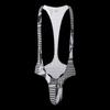 Sexy Men Print Bodysuits Men's Mesh Jockstrap Leotard Underwear Jumpsuits Wrestling Singlet Bodysuit Lingerie Men Body Shapers