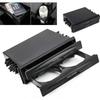 2 In 1 Car Radio Storage Box Multi Purpose ABS Universal 1DIN 2 Layer Cup Holder For Collecting Items Car Radio Black Cup Holder