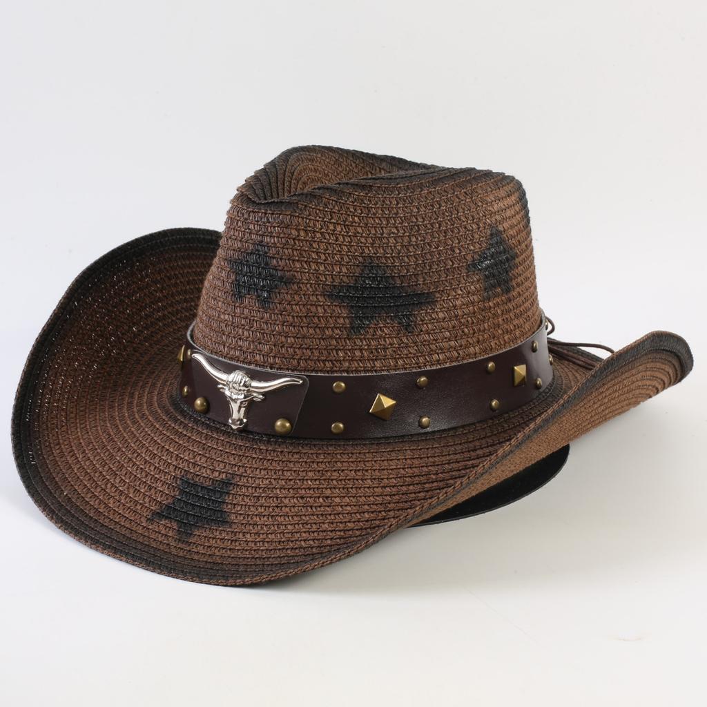 Best-selling Western Cowboy Hats for Men and Women, Fashionable Sunshade Straw Hats, Classic Outdoor Western Cowboy Hats