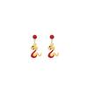 Year Of The Snake With Diamonds, Zodiac Snake Earrings, Retro Autumn And Winter High-End Fashion Temperament Earrings