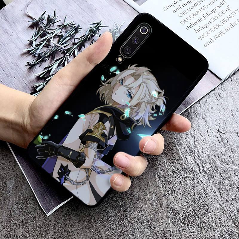 Genshin Impact Albedo Telefonkasten für Xiaomi max3 mi 9 se mi8 F1 9SE 10 lite F1 Zurück Coque