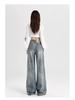 Plus Size High-Waisted Loose Denim Wide-Leg Pants for Women