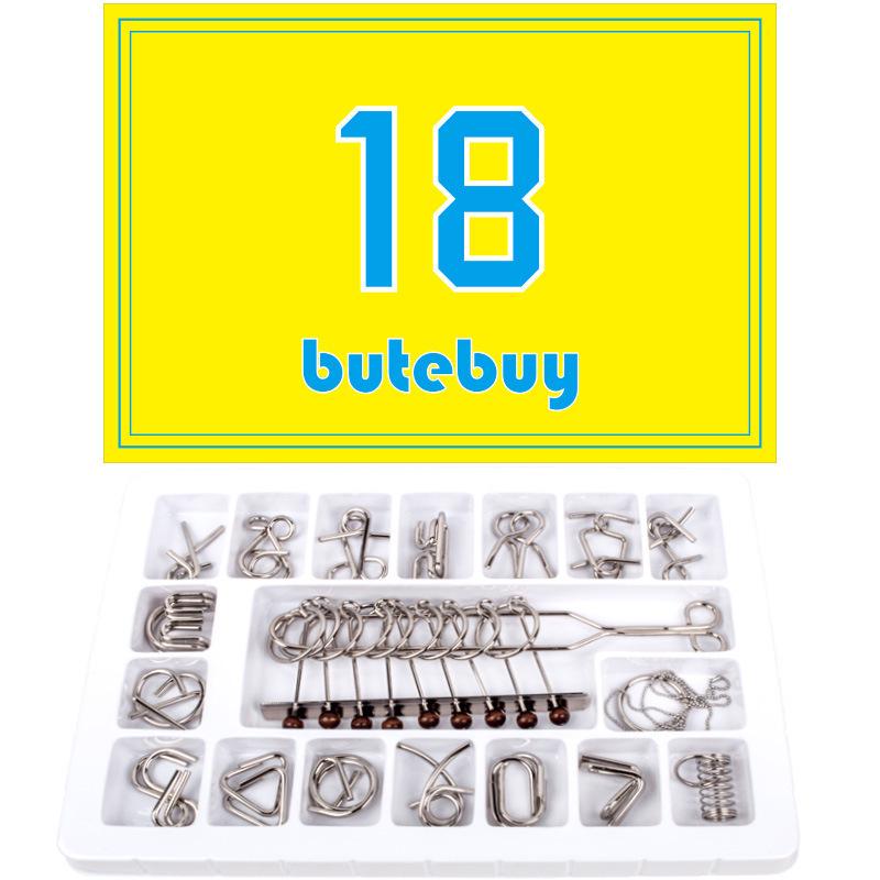 30-Piece Educational Puzzle Set: Unlocking Buckles, Interlocking Rings, Kongming & Luban Locks for Ages 8-12