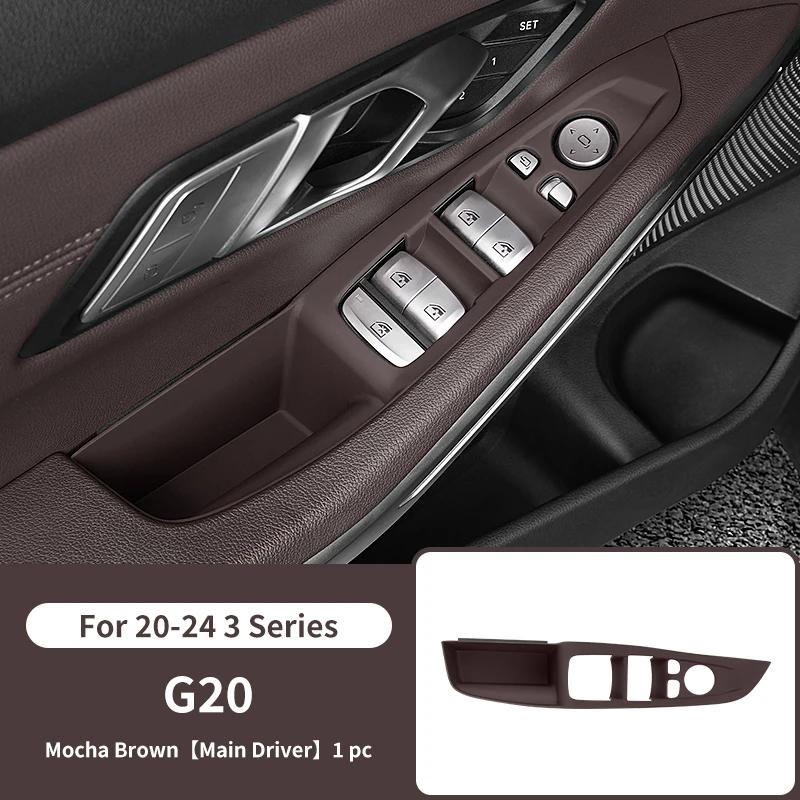 BAAU1 2025 Hot For BMW 3 Series G20 2020-2024 Car Front Door Armrest Window Switch Panel Trim Protect Accessories Auto Inner Door Hand