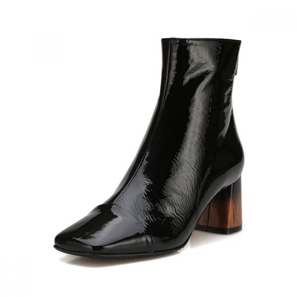 

Misope Square Ankle Boots Point Heel 6cm Black Brown 011846020 Braun/245