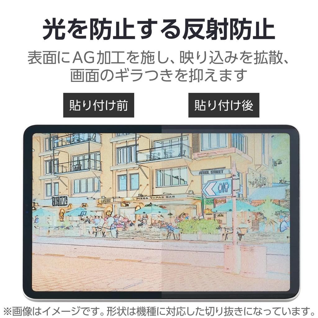 ELECOM iPad Air 11 inch Film Paper Texture High Quality Paper Type Easy to Apply Removable (M3/M2) 2025/2024 Anti-Reflection Anti-Glare TB-A25MFLNSPL