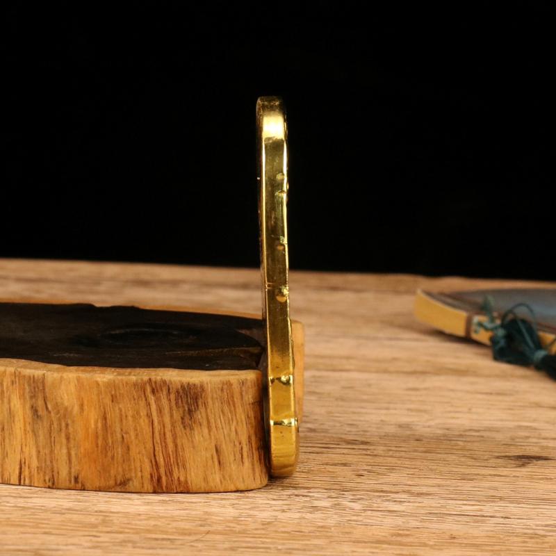 Antique Miscellaneous Collection Brass Waist Tag Token Chief Soldier Waist Tag Kao Gong Si