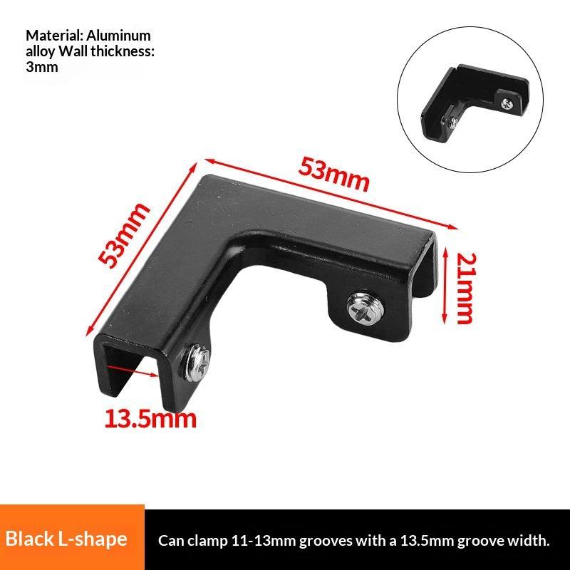 1 Pcs New Aluminum Alloy Angle Corner Code Tcross Reinforced Ltype Hardware Glass Clip Tile Fixing Clip
