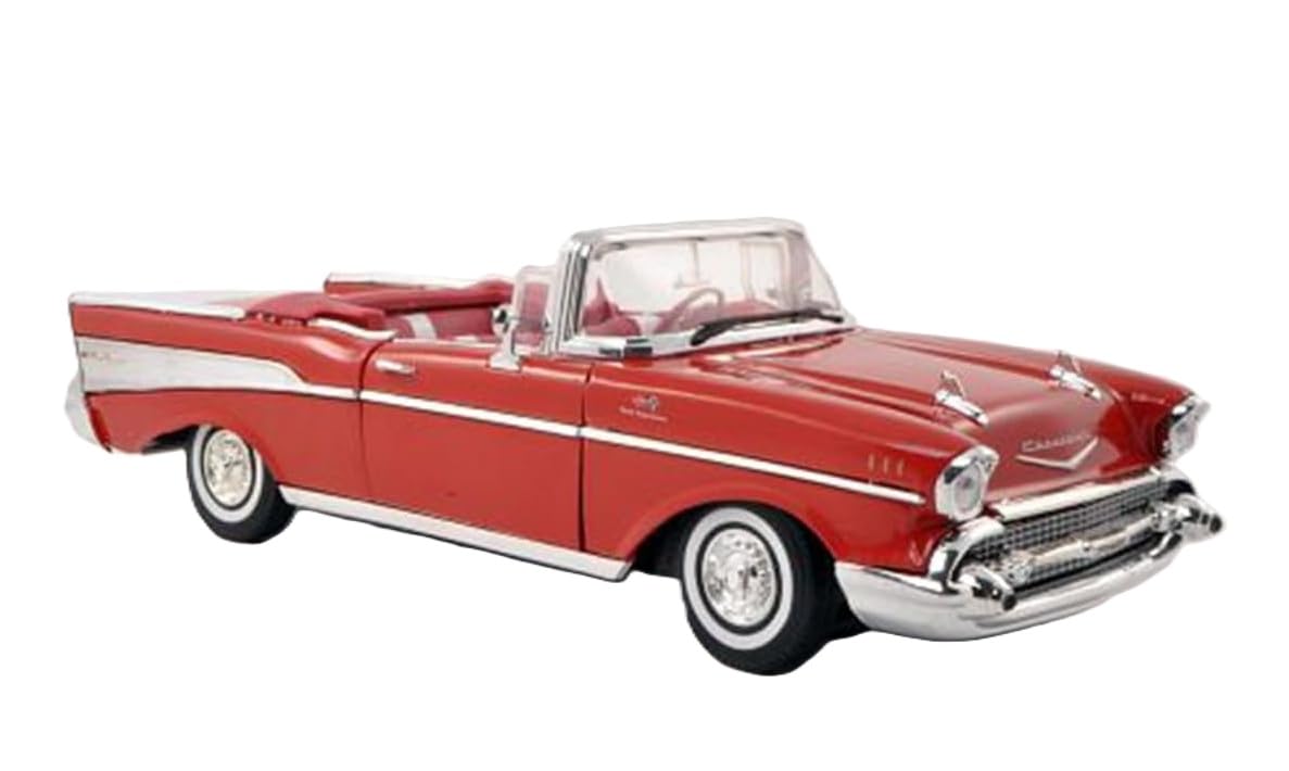 

MotorMax Scale Chevrolet Bel Air 1957 Red Diecast Model Car 1/18