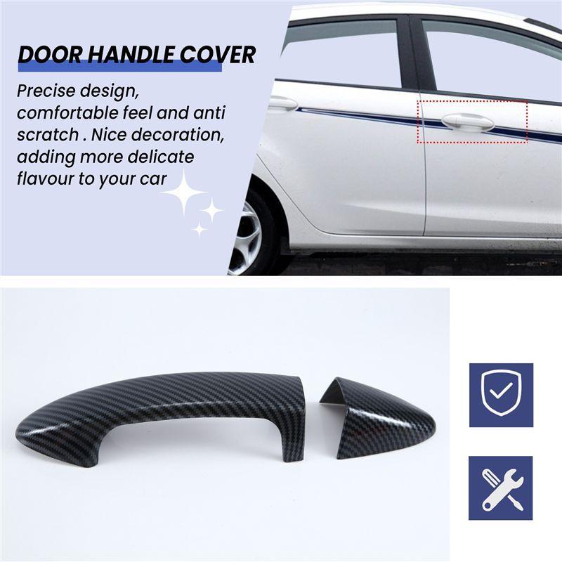 AA92-Car Exterior Door Handle Cover Sticker For Ford Fiesta 2009 2010 2011 2012 Accessories