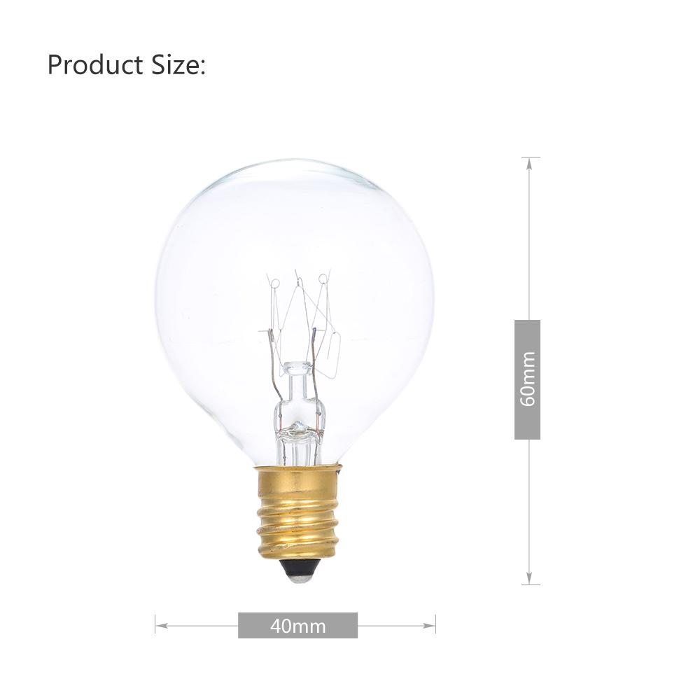 Tomshine AC230V G40 Globe Wolfram Glühlampe Lampe 25 Pack E12 Basis Sockel Halter IP44 Wasser
