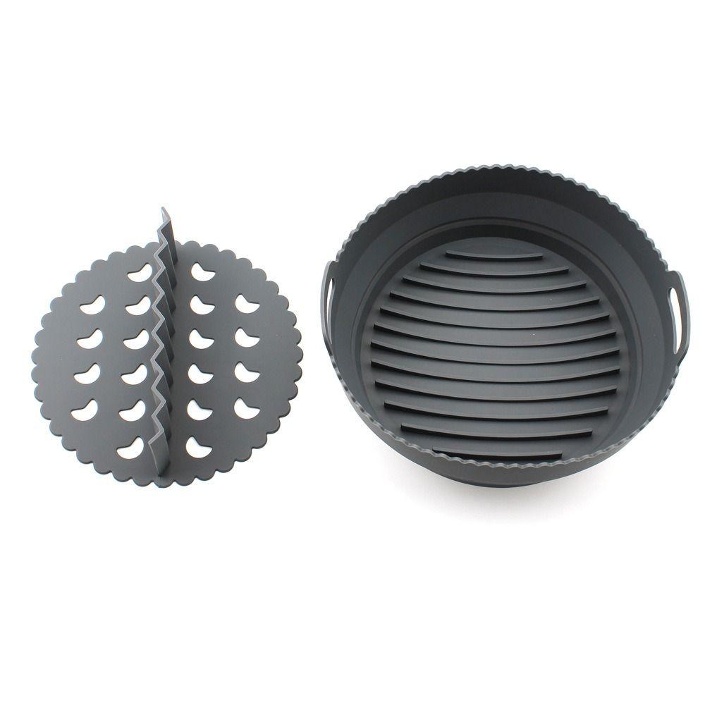 Foldable Air Fryer Silicone Pot Reusable Pot Oven Liner Air Fryer Silicone Basket  Kitchen Supplies