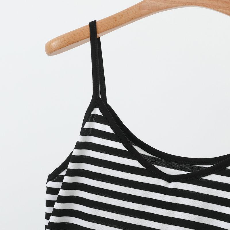 M to 6XL Plus size camisole Summer Modal Striped Cami Top Slimming loose fit Sleeveless Tank Tops Versatile Baselayer