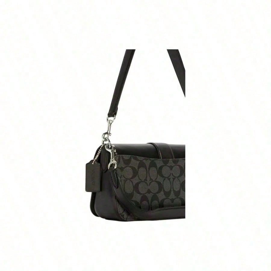 Coach Borsa Georgie 26 Classica Monogramma Borchie - Media Donna Nera 5605-SVS3L