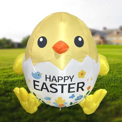 4.37 Ft Easter Inflatable Toy Creative Ornament for Family Yard Happy