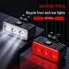 High-Brightness Waterproof Bicycle Head & Taillight with Type-C Charging for Night Cycling