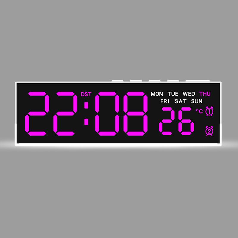 Multi-function LED Alarm Clock with Ambient Night Light - Model 5519