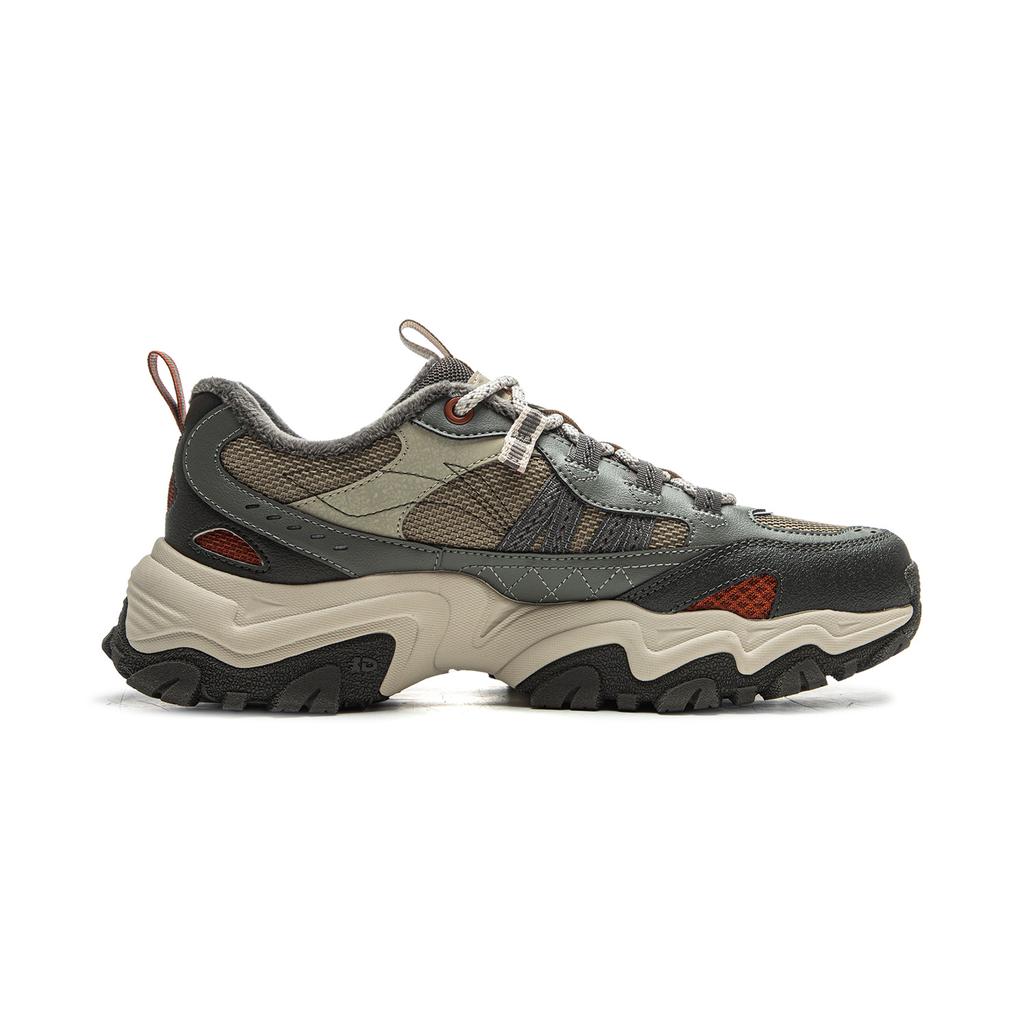 Li Ning Mountain Trek WNTR LOW Cushioning Abrasion Resistant Breathable Low top Casual Shoes Men's Gray AGLV167-2