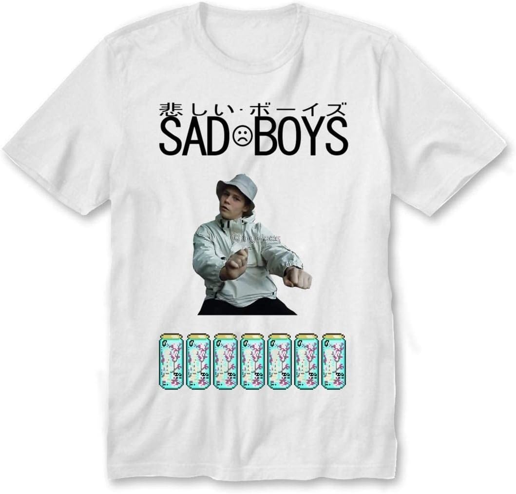 Sad Boys Yung Lean w DMN T-Shirt Sudadera con Capucha Blanca 4XL белый