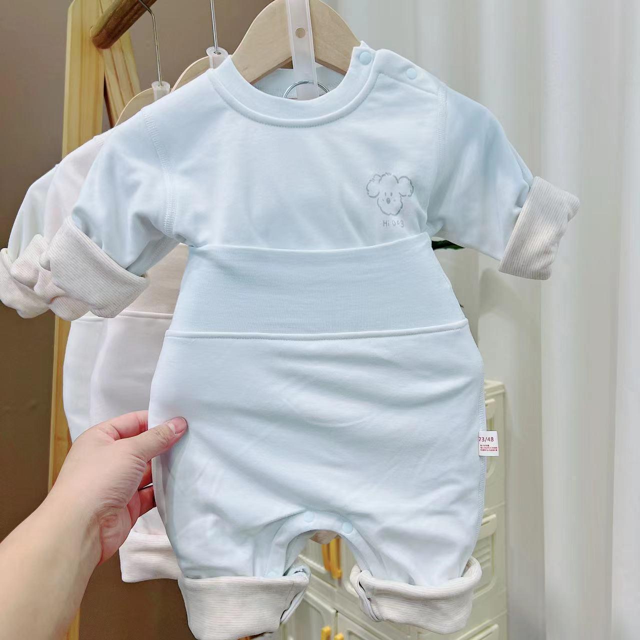 

Double Layer Silk Wool Infant High Waist Autumn Set with Cartoon Design 73