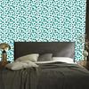 Heart Wallpaper White, Turquoise, Celadon and Mint 50x1000