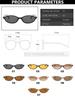 Vintage Oval Small Frame Sunglasses Women Brand Designer New Cat Eye Sun Glasses Shadow for Female Fashion Trend Eyewear