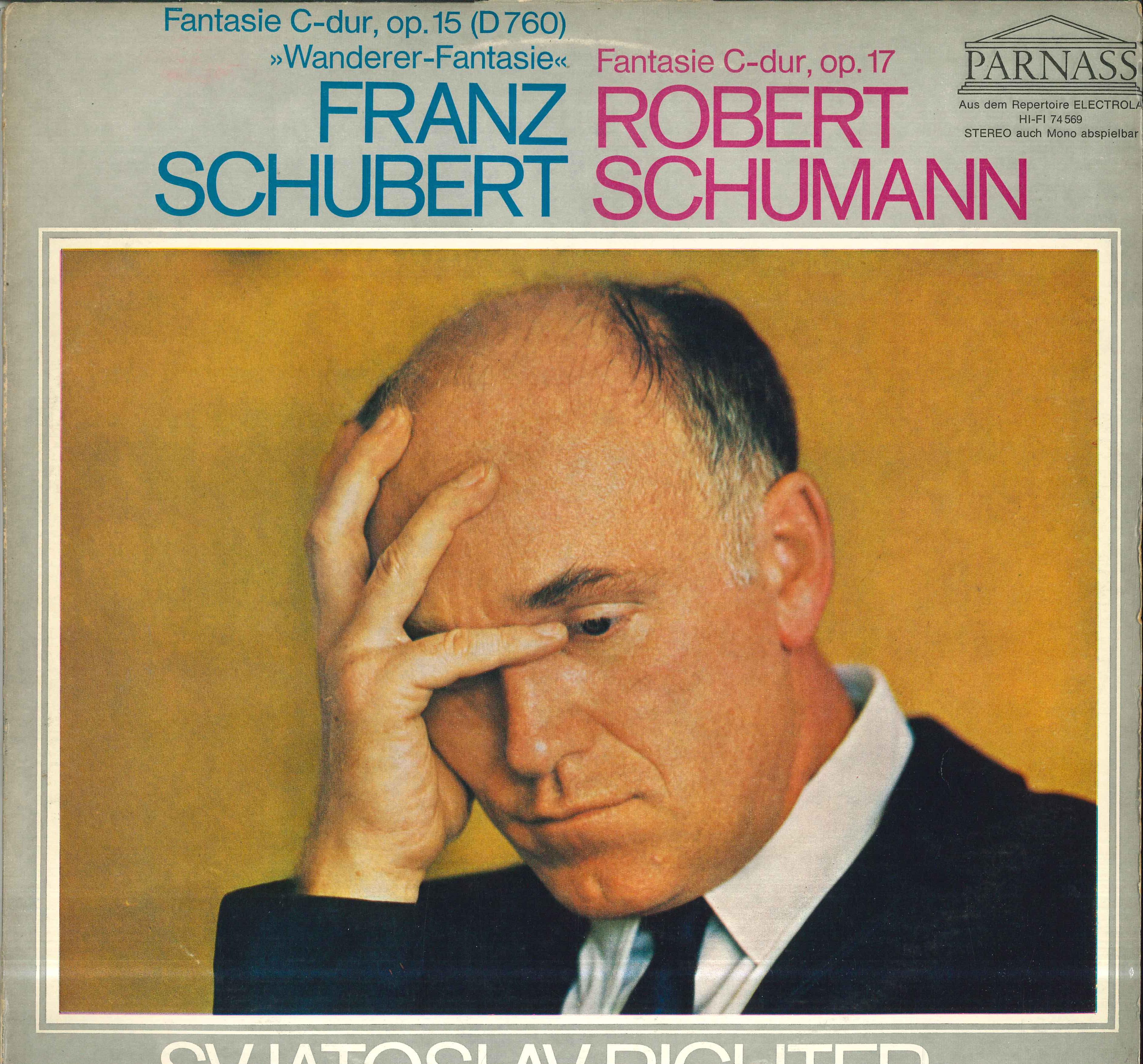 

LP Record SVJATOSLAV RICHTER Schubert Fantasie Cdur Op15 Wande 74569 PARNASS 1966 Germany Classical Used