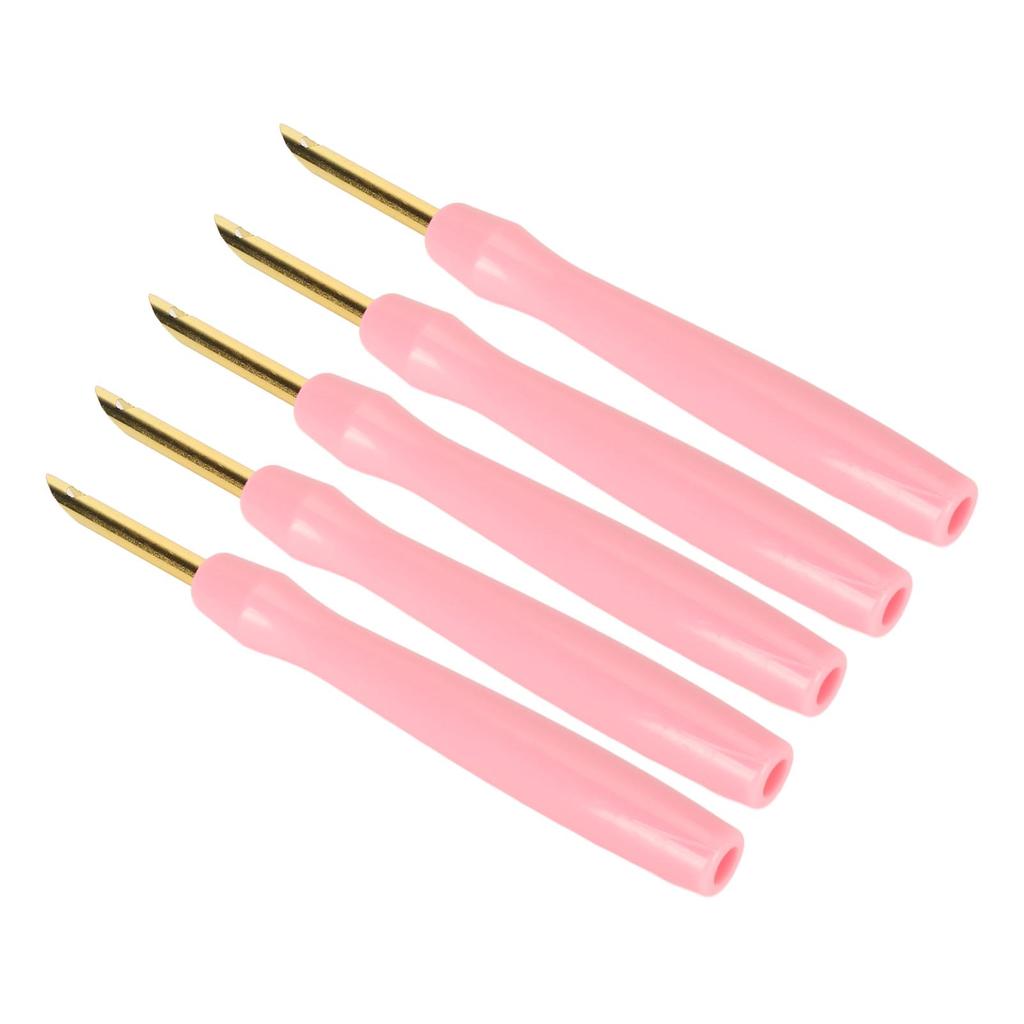 5pcs Punch Needle Ergonomic Handle 5.0mm Punch Needle Pen for Sewing Embroidery Craft Pink