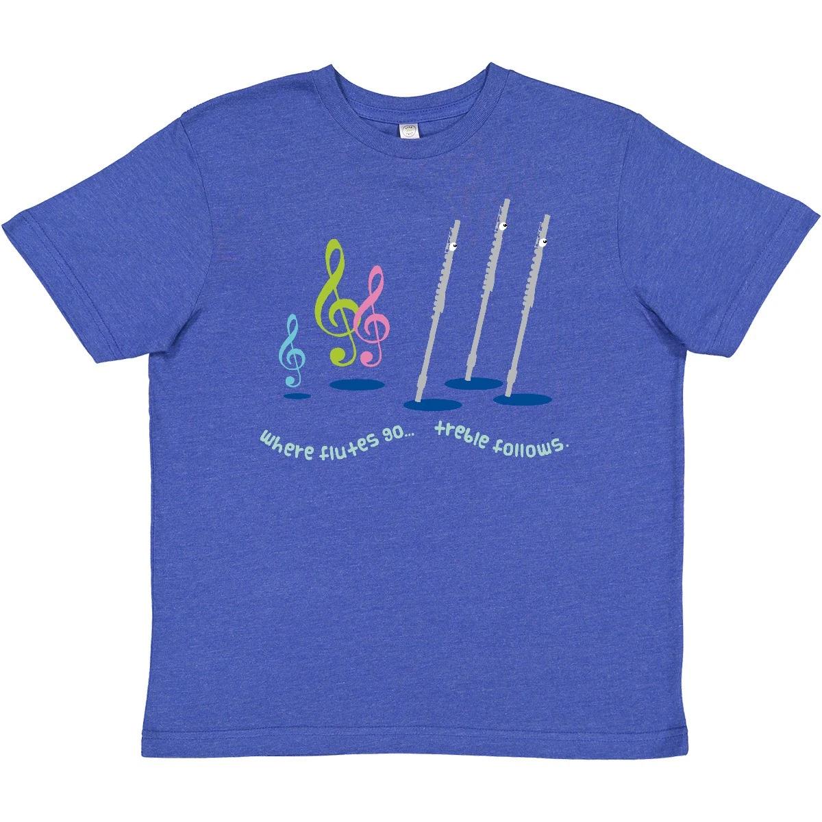 

Inktastic Flute Player Gift (treble) Youth kids boys T-Shirt Section Funny Marching Band 100
