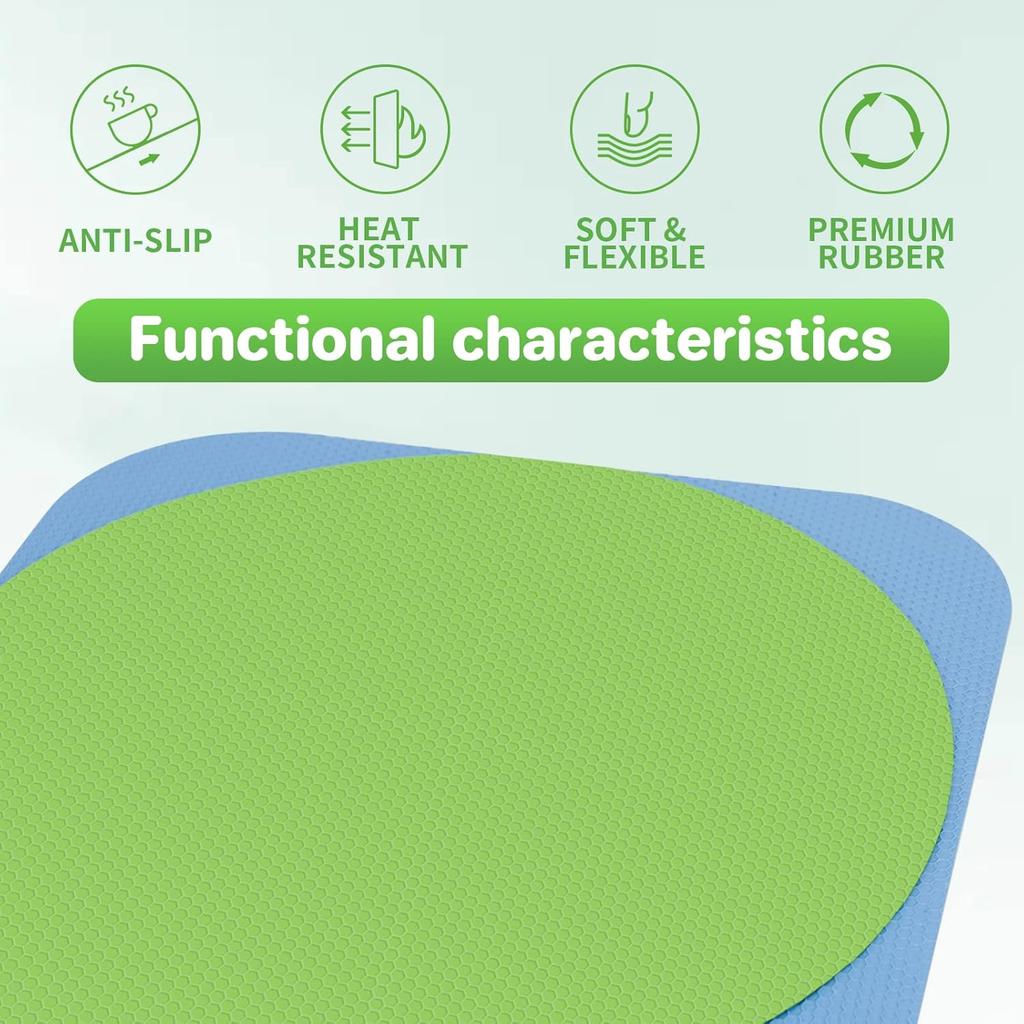 Leezmark 6 Pcs Jar Opener, Rubber Jar Grippers Multi-function Silicone Jar Gripper Pads Bottle Lid Opener Jar Openers for Seniors with Arthritis Weak