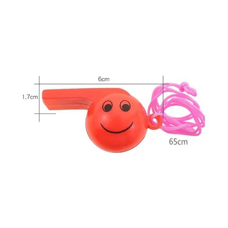 10~30pcs Smiling Face Whistle with Rope Plastic Colorful Party Favors Cute Guests Gifts Creating Festival Atmosphere TMZ