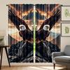 Set Of 2 Eagle Wings Design Polyester Curtains Hd Digital Print Drapes Bedroom Living Room Office Rod Pock Curtain With Semi Sheer Perfect For