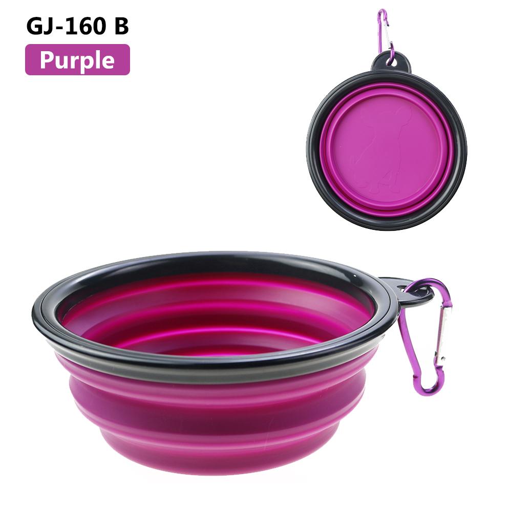 1 STuks 350ml Zachte Siliconen Hondenschaal Opvouwbaar Reizen Voor Draagbare Inklapbare Voedsel Water Voeding Ophangbare Opslag Geurloos