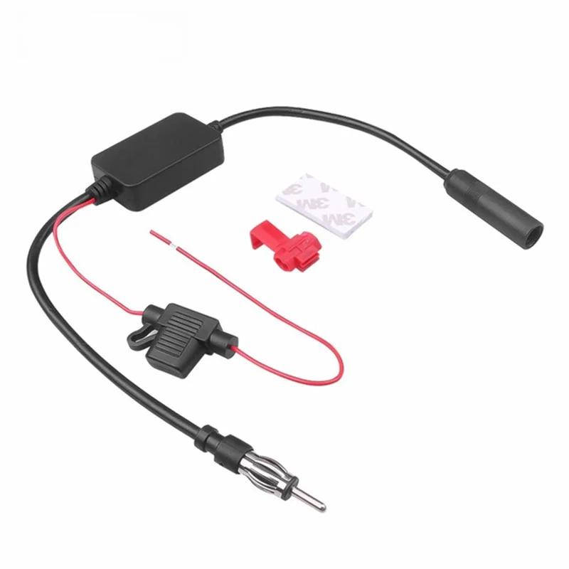 

STONEGO Auto Car Radio FM Antenna Signal Amp Amplifier Booster Universal 2V For Marine Car Vehicle FM Amplifier 88-108MHz чорний