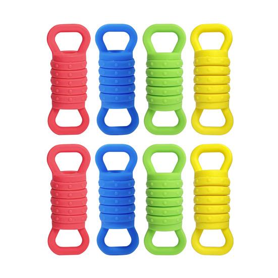 4/8/12Pcs Silicone Stretching Fidget Toy Anxiety Stress Relief Push-pull Sensory Toy Portable Travel Kids