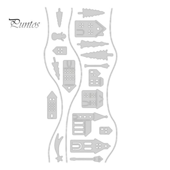 

Вырубной штамп на дереве, узор дома, декоративный альбом из углеродистой стали, шаблон для изготовления карточек, подарок для рукоделия серебряный