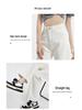 Women's High-Waist White Wide-Leg Jeans - Slim, Straight, Floor-Length, and Loose Fit for Spring & Autumn 2025