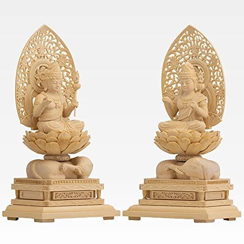 Sitzende Holz-Buddha-Statue des Fugen-Bodhisattva, 22,5 cm (hölzern: Zypresse) - Schutzgottheit des chinesischen Tierkreises für diejenigen, die in den Jahren des D geboren wurden