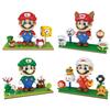 2025 Flying Super Bros Mario Block Micro Building Block Cartoon Anime Figures Doll Collectible Model DIY Bricks Toys for Kid
