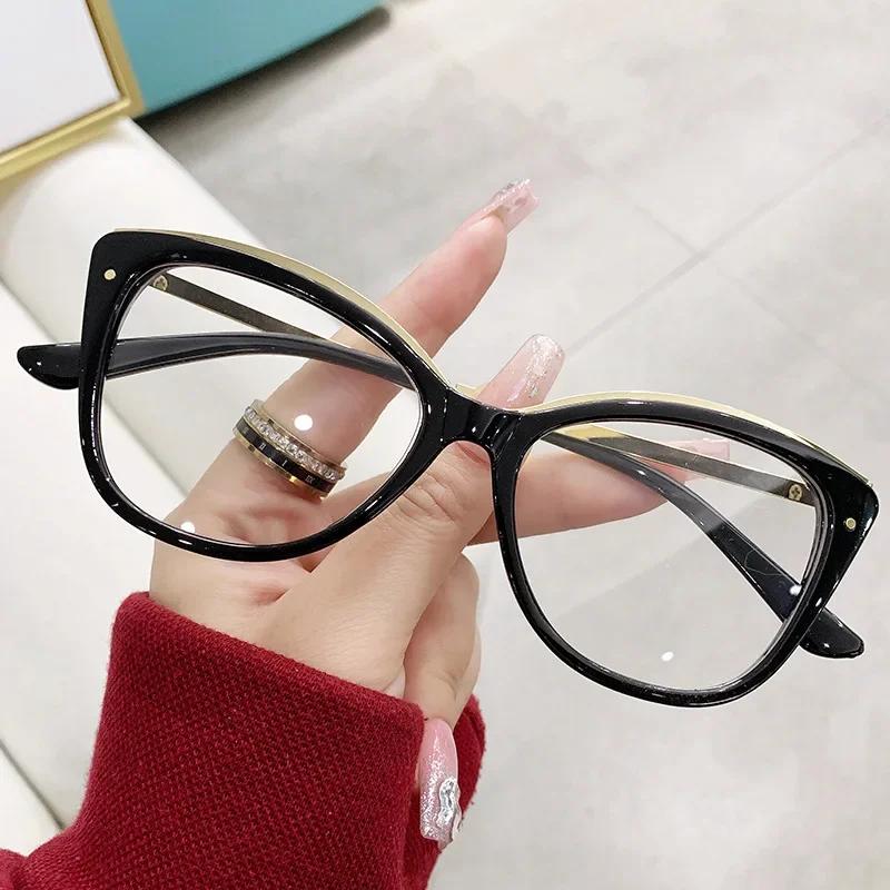 

Pochromic Optical Eyeglasses Frames for Women Eyewear Fashion Computer Anti Blue Light Oval Ladies Plain Glass Spectacles New photochromic