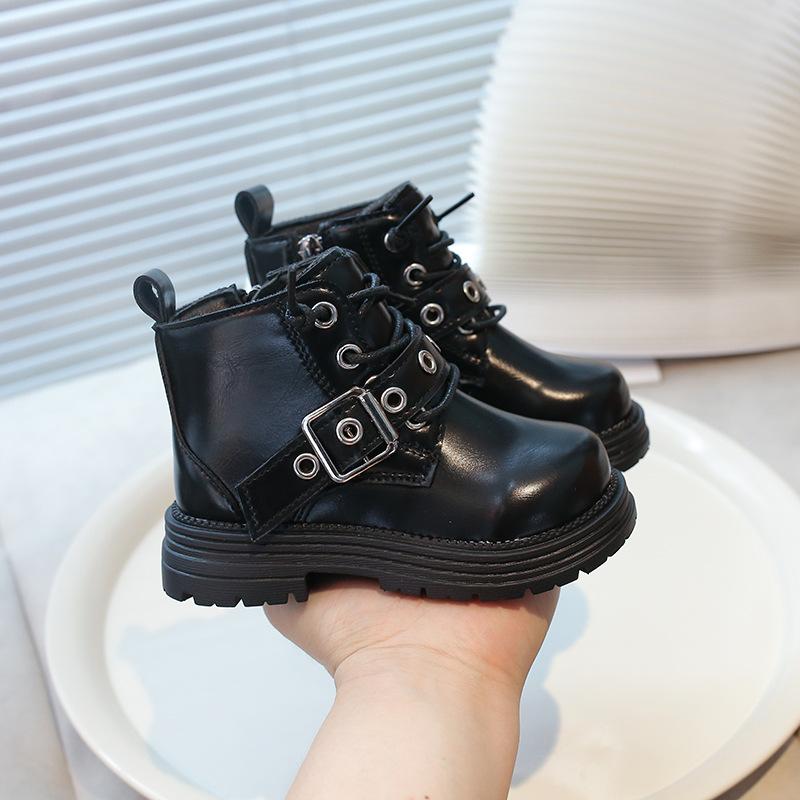 Fashion Casual Versatile Child Shoes Trendy Retro New Girls Boots Simple Thick Soled Comfort Girl Shoe Warm Non Slip Winter Boot