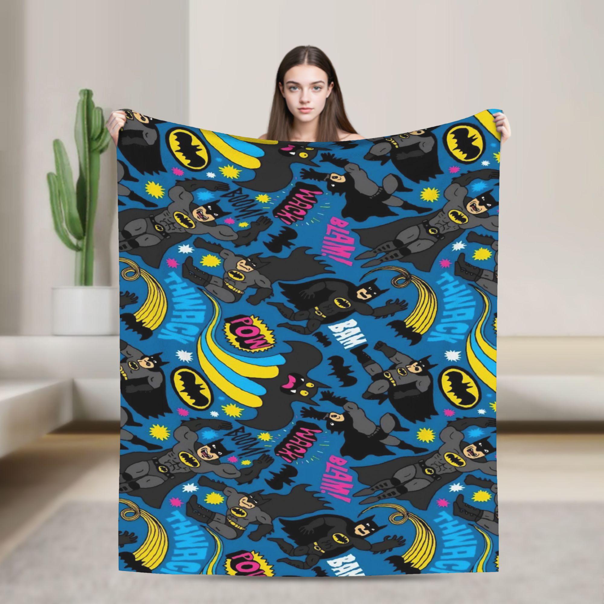 

Batmans Logo Blankets Fleece All Season Breathable Super Soft Throw Blankets for Bedding Office Plush Thin Quilt 30x40in
