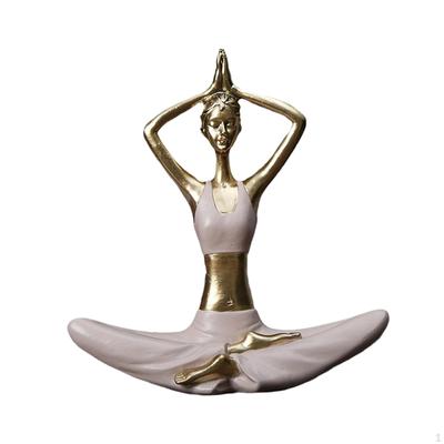 Yoga Statue Women Pose Dekorativní Pryskyřice Řemesla Socha Lady pro