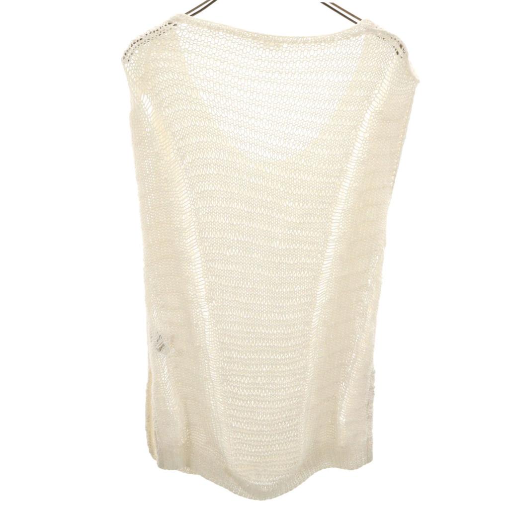 Helmut Lang Linen No Sleeve Knit Best P Ivory Women Used