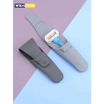 1 st-Silikon Rakhyvel Bärbar Hållare Box Manuell Rakapparat Skyddsfodral Bärbara Vattentäta Rakningstillbehör Rakhyvel Förvaringslåda C