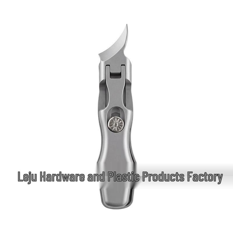 Anti-Splash Stainless Steel Nail Clippers, Large Opening for Thick Nails, Portable Gray Single Set.
