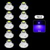 10Pcs Car Interior Indicator Lights Wedge Dashboard Warming Instrument Light T3 LED T4.2 T4.7 Led Bulb Canbus 3030SMD 12V Auto Lamp